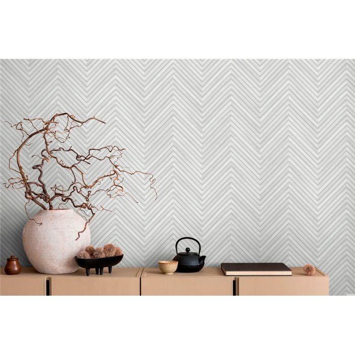 Marburg|Wallpaper herringbone pattern wood effect gray and white|Wood Imitation