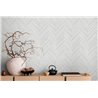Marburg|Papier Peint motif chevrons effet bois gris et blanc|Imitation Bois