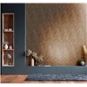 Papel pintado patrón espiga efecto madera marrón moderno - Marburg Travertino 33377