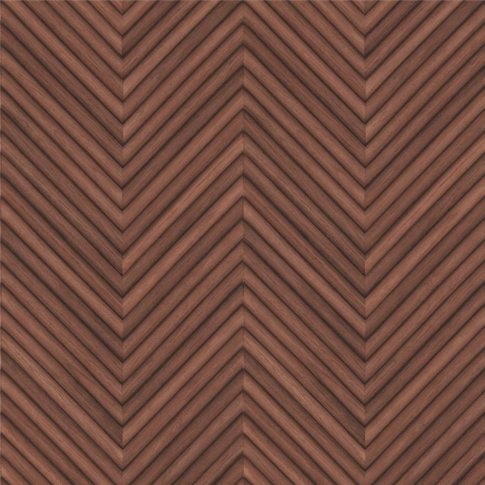 Marburg|Papel pintado patrón espiga efecto madera marrón y rojo|Imitacion Madera