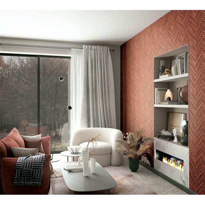 Marburg|Wallpaper herringbone pattern wood effect brown and red|Wood Imitation