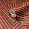 Marburg|Papier Peint motif chevron effet bois marron et rouge|Imitation Bois