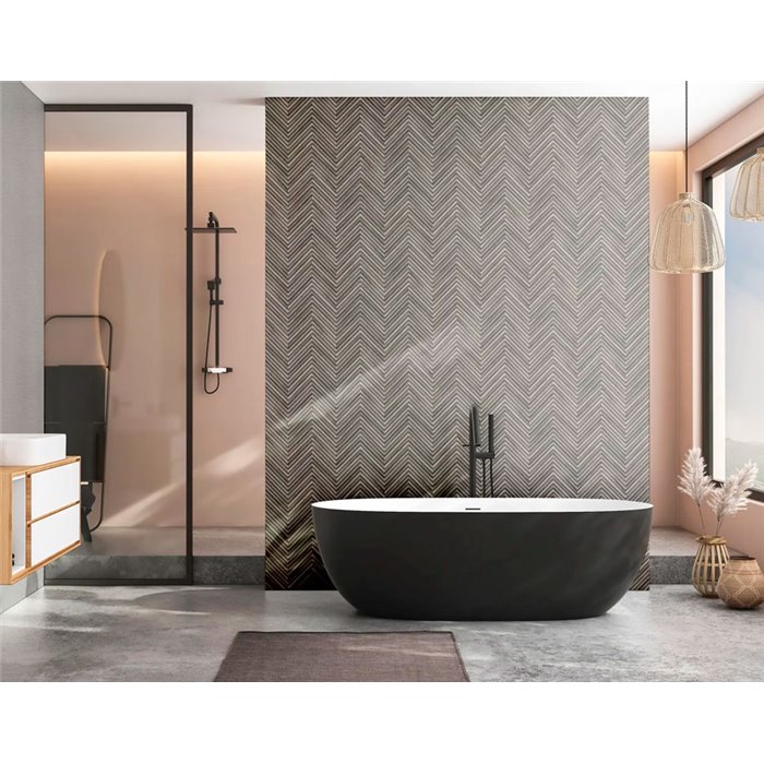 Marburg|Papier Peint motif chevron effet bois gris moderne|Imitation Bois