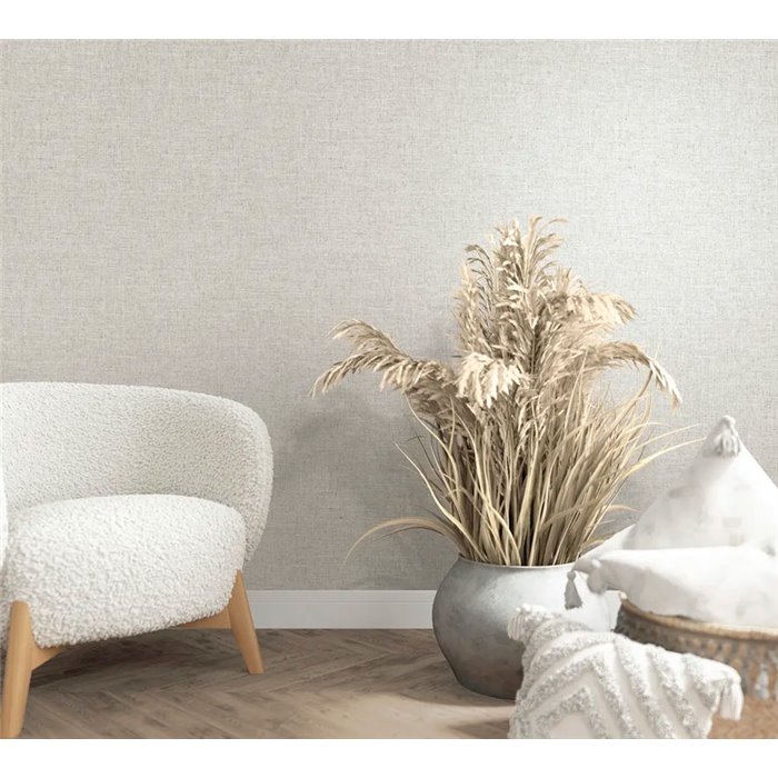 Marburg|Wallpaper textile natural linen gray and beige modern|Fabric Imitation