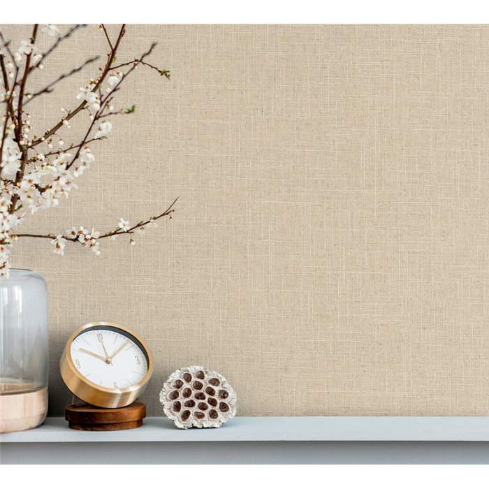 Marburg|Papel pintado textil lino natural beige moderno|Imitacion Tela