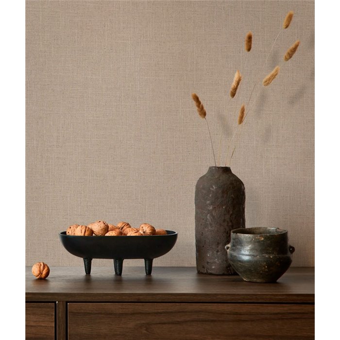 Marburg|Papier Peint textile lin naturel brun moderne|Imitation Tissu