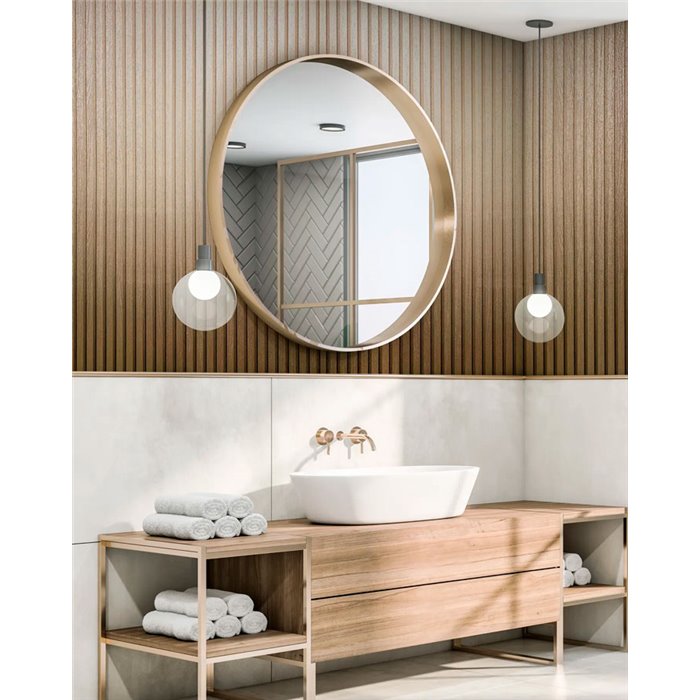 Marburg|Tapete moderner akustischer Holzpaneel Gold|Holzimitat