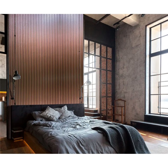 Papel pintado panel acústico madera cobre moderno - Marburg Travertino 33397