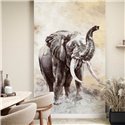 Marburg|Wandbild ethnischer Elefant warme Töne|Wandbild