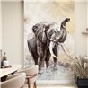 Marburg|Wandbild ethnischer Elefant warme Töne|Wandbild