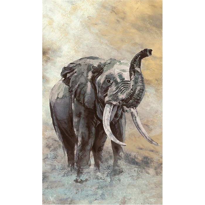 Mural pared elefante étnico tonos cálidos - Marburg Travertino 33099