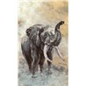 Marburg|Wandbild ethnischer Elefant warme Töne|Wandbild
