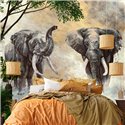 Marburg|Wall mural two elephants artistic background|Wallmurals