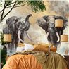 Marburg|Wall mural two elephants artistic background|Wallmurals