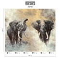 Marburg|Wall mural two elephants artistic background|Wallmurals