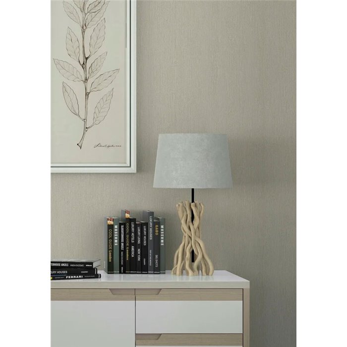 Marburg|Papel pintado liso rayado beige claro moderno|Colores Lisos