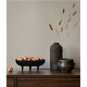 Casamance|Wallpaper natural fibers imitation raffia grey beige|Raffia Imitation 2