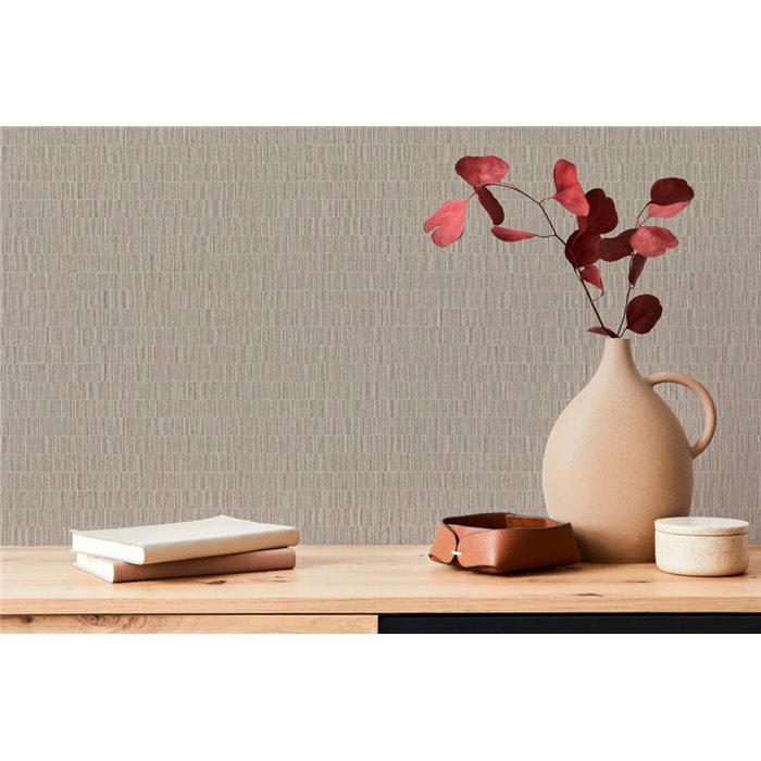 Marburg|Braided wicker wallpaper in beige and brown|Raffia Imitation