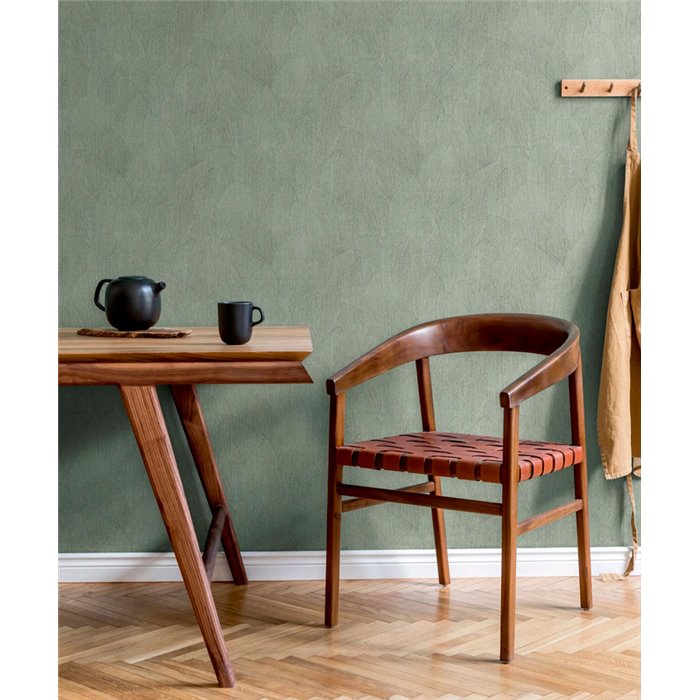 Papel pintado silueta de hojas verde turquesa moderno - Marburg Timber 35377