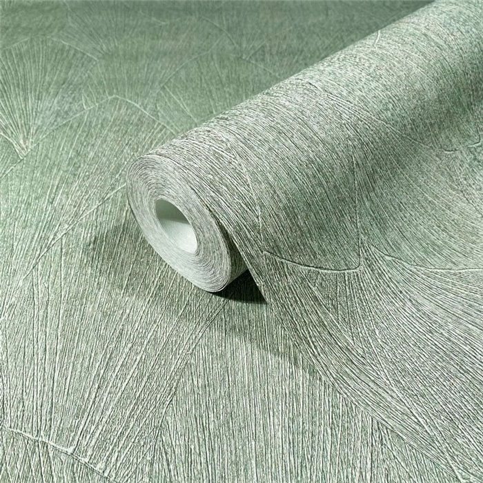 Papel pintado silueta de hojas verde turquesa moderno - Marburg Timber 35377