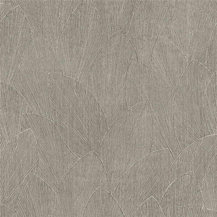 Marburg|Papel pintado silueta de hojas gris cálido moderno|Papel Pintado