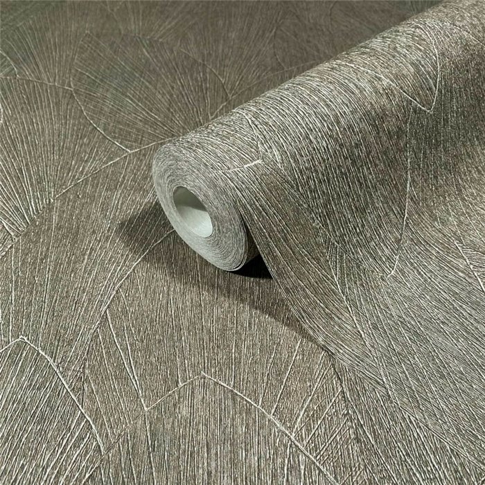 Marburg|Tapete moderne Silhouette von Blättern in warmem Grau|Tapeten