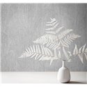 Marburg|Wallpaper silhouette of gray floral leaves|Wallpaper