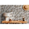 Marburg|Wallpaper oak leaves and brown and gray acorns|Floral