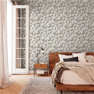 Marburg|Papel pintado hojas de roble y bellotas marrón y gris|Floral 2