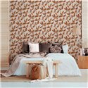 Marburg|Wallpaper oak leaves and brown and gray acorns|Floral