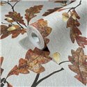 Marburg|Wallpaper oak leaves and brown and gray acorns|Floral