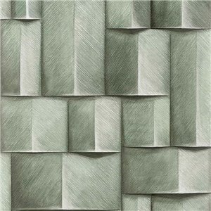 Marburg|Wallpaper white and brown modern 3D wood blocks|3D Effect