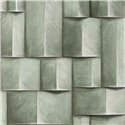 Marburg|Wallpaper modern green 3D wood blocks|3D Effect