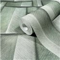 Marburg|Papel pintado bloques madera 3D verde moderno|Efecto 3d