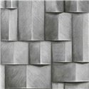 Marburg|Papel pintado bloques madera 3D gris moderno|Efecto 3d