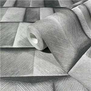 Marburg|Papel pintado bloques madera 3D gris moderno|Efecto 3d