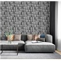 Marburg|Papel pintado bloques madera 3D gris moderno|Efecto 3d