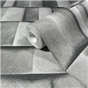 Marburg|Papel pintado bloques madera 3D gris moderno|Efecto 3d