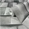 Marburg|Papier Peint blocs de bois 3D gris moderne|Effet 3D