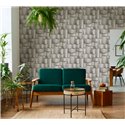 Marburg|Wallpaper white and brown modern 3D wood blocks|3D Effect