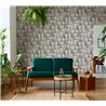 Marburg|Wallpaper white and brown modern 3D wood blocks|3D Effect