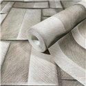 Marburg|Papier Peint blocs de bois 3D blanc et marron moderne|Effet 3D