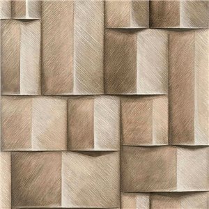 Marburg|Tapete 3D weiße und braune moderne Holzblöcke|3D-Effekt