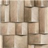 Papel pintado bloques madera 3D marrón y beige moderno - Marburg Timber 35388