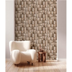 Marburg|Papier Peint blocs de bois 3D vert moderne|Effet 3D 2