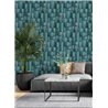 Marburg|Wallpaper 3D turquoise and blue modern wood blocks|3D Effect