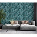 Marburg|Wallpaper 3D turquoise and blue modern wood blocks|3D Effect