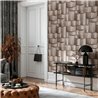Marburg|Wallpaper wooden blocks 3D brown and gray modern|3D Effect