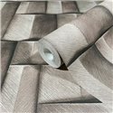 Marburg|Wallpaper wooden blocks 3D brown and gray modern|3D Effect
