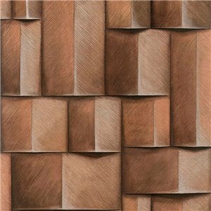 Marburg|Tapete 3D weiße und braune moderne Holzblöcke|3D-Effekt